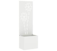 vidaXL Jardinier avec Panneau Décoratif Blanc 50 x 140 cm
