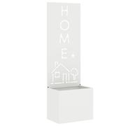 vidaXL Jardinier avec Panneau Décoratif Blanc 50 x 140 cm