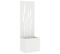 vidaXL Jardinier avec Panneau Décoratif Blanc 50 x 140 cm