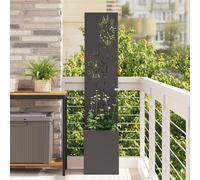 vidaXL Jardinier avec Panneau Décoratif Noir 32 x 140 cm