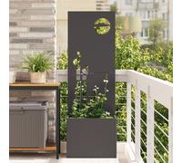 vidaXL Jardinier avec Panneau Décoratif Noir 50 x 140 cm