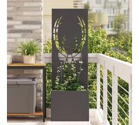 vidaXL Jardinier avec Panneau Décoratif Noir 50 x 140 cm