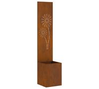 Vidaxl Jardinier Avec Panneau Décoratif Rouillé 32 X 140 Cm
