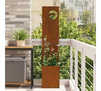 Vidaxl Jardinier Avec Panneau Décoratif Rouillé 32 X 140 Cm
