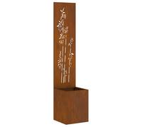 Vidaxl Jardinier Avec Panneau Décoratif Rouillé 32 X 140 Cm