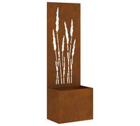 Vidaxl Jardinier Avec Panneau Décoratif Rouillé 50 X 140 Cm