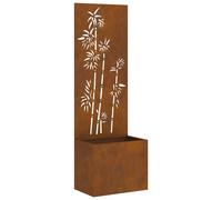 Vidaxl Jardinier Avec Panneau Décoratif Rouillé 50 X 140 Cm