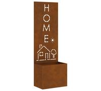 Vidaxl Jardinier Avec Panneau Décoratif Rouillé 50 X 140 Cm