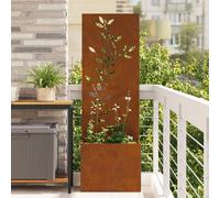 Vidaxl Jardinier Avec Panneau Décoratif Rouillé 50 X 140 Cm