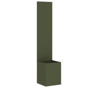vidaXL Jardinier avec Panneau Décoratif Vert olive 32 x 140 cm