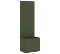 vidaXL Jardinier avec Panneau Décoratif Vert olive 50 x 140 cm