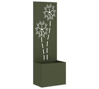 vidaXL Jardinier avec Panneau Décoratif Vert olive 50 x 140 cm