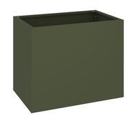 vidaXL Pot de fleurs de jardin vert olive 50 x 32 x 40 cm Acier laminé à froid