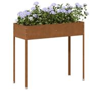 Vidaxl Jardinière 100,5x40,5x90 Cm Acier Résistant Aux Intempéries Multicolore