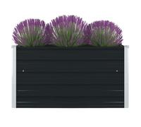vidaXL Jardinière 100 x 100 x 45 cm Acier galvanisé Anthracite