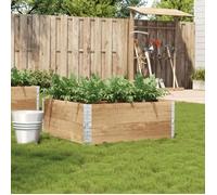 vidaXL Jardinière 100x100 cm bois de pin massif jardinière d'extérieur bac à fleurs bac à tomates jardinière de 3295399