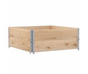 vidaXL Jardinière 100x100 cm Bois de pin Massif, jardinière d'extérieur, bac à Fleurs, bac à tomates, jardinière de terrasse, bac à Pommes de Terre