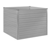 Jardinière carrée VIDAXL - Gris - Acier galvanisé - 100 x 100 x 77 cm - 100 l