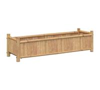 vidaXL Jardinière bambou 100x30x25 cm – Bac à fleurs surélevé Marron G