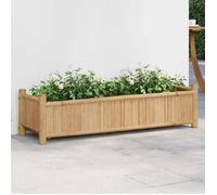 vidaXL Jardinière bambou 100x30x25 cm – Bac à fleurs surélevé Marron G