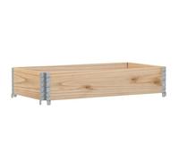 vidaXL Jardinière 100x50 cm – Bois de pin massif – Marron foncé/Naturel/Noir/Gris G
