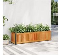 vidaXL Jardinière 110x30x27,5 cm Bois Massif d'acacia et Acier