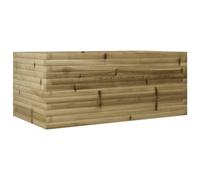 vidaXL Jardinière 110x60x45,5 cm Bois de pin imprégné, jardinière d'extérieur, bac à Fleurs, boîte à Plantes, jardinière de terrasse