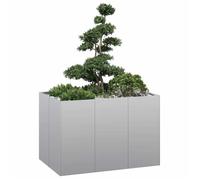 vidaXL Jardinière 120x80x80 cm acier galvanisé, pot de fleurs, support de plantes, lit surélevé, support de jardinière 860792