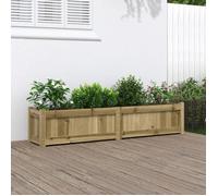 vidaXL Jardinière 150x31x31 cm bois de pin imprégné 837482