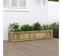 Vidaxl Jardinière 150x31x31 Cm Bois De Pin Imprégné