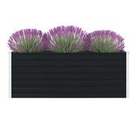 vidaXL Jardinière 160 x 80 x 45 cm Acier galvanisé Anthracite