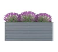 vidaXL Jardinière 160 x 80 x 45 cm Acier galvanisé Gris