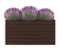 vidaXL Jardinière 160 x 80 x 45 cm Acier galvanisé Marron