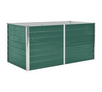 vidaXL Jardinière 160 x 80 x 77 cm Acier galvanisé Vert