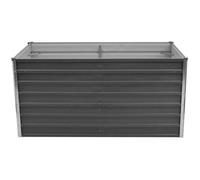 vidaXL Jardinière 160 x 80 x 77 cm Gris Acier galvanisé 42404