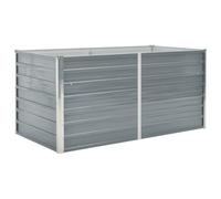 vidaXL Jardinière 160x80x77 cm Gris Acier Galvanisé Balcon Jardin Bac de Fleur