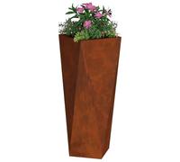 vidaXL Jardinière 2 pcs rouillé 30 x 30 x 75 cm bac à fleurs acier robuste