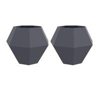 Vidaxl Jardinière 2 Pcs Anthracite 100 X 100 X 80 Cm Acier