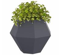 vidaXL Jardinière 2 pcs Anthracite 75 x 75 x 60 cm Acier, Jardin et terrasse, bac à Fleurs Solide, Support rectangulaire, décor d'herbes et Verdure, boîte