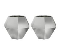 Vidaxl Jardinière 2 Pcs Argent 100 X 100 X 80 Cm Acier Galvanisé