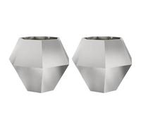 Vidaxl Jardinière 2 Pcs Argent 100 X 100 X 80 Cm Acier Inoxydable