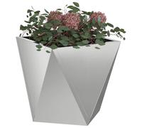 vidaXL Jardinière 2 pcs Argent 30 x 30 x 30 cm Acier galvanisé, Jardin et terrasse, bac à Fleurs en Acier Robuste, boîte rectangulaire pour déco de Patio