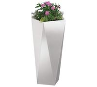 vidaXL Jardinière 2 pcs 30×30×75 cm Bac à fleurs en acier inoxydable Argent