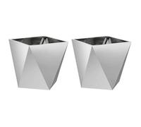 Vidaxl Jardinière 2 Pcs Argent 40 X 40 X 40 Cm Acier Galvanisé