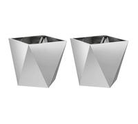Vidaxl Jardinière 2 Pcs Argent 50 X 50 X 50 Cm Acier Galvanisé