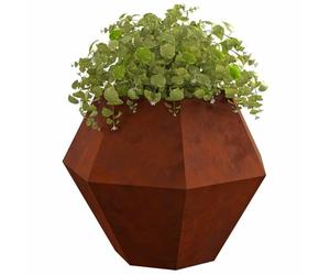 vidaXL Jardinière 2 pcs Rouillé 100 x 100 x 80 cm, Bac à Fleurs extérieur, Support Robuste pour Plantes, décor de Jardin, Pot rectangulaire en Acier