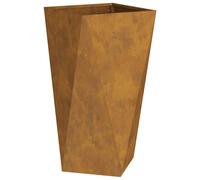 Vidaxl Jardinière 2 Pcs Rouillé 40 X 40 X 75 Cm