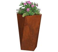 vidaXL Jardinière 2 pcs Rouillé 40 x 40 x 75 cm, Jardin et terrasse, bac à Fleurs en Acier Robuste, boîte rectangulaire pour déco de Patio