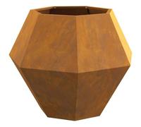 vidaXL Jardinière 2 pcs Rouillé 75 x 75 x 60 cm, Jardin et terrasse, bac à Fleurs Solide, Support rectangulaire, décor d'herbes et Verdure, boîte