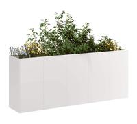 Vidaxl Jardinière 200x40x80 Cm Acier Inoxydable